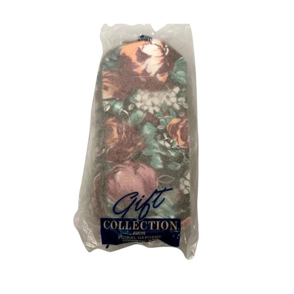 Avon Floral Gardens Cosmetic Bag Gift Collection Vintage Travel Makeup Pouch New
